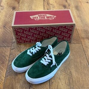 NEW Vans Authentic Pig Suede Douglas Fir Green Shoes